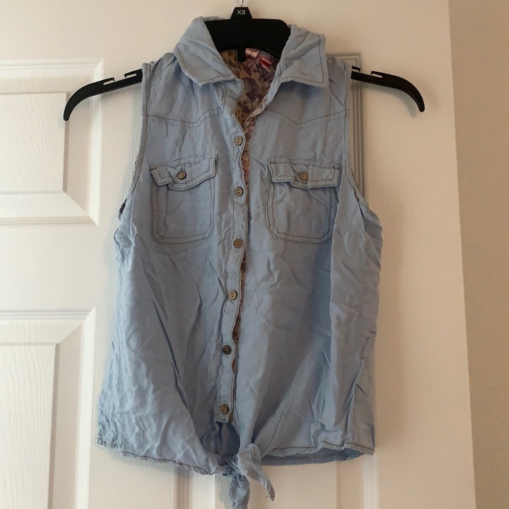 Button up tank top